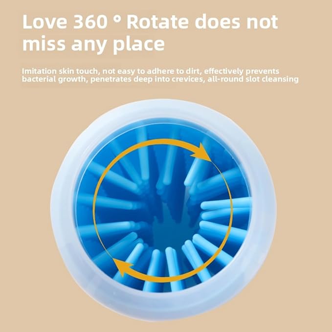 Portable Dog Paw Cleaner Dog Paw Washer Paw Mud Cleaner Pet Foot Cleaner Suitable for Large, Medium and Small Dogs/Cats (Blue, Small)