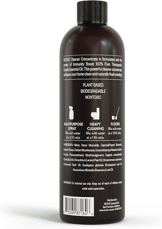 Immunity Boost Cleaner Concentrate by REVIVEEO - Multi-Purpose, All-Purpose, Concentrated, Mopping, Nontoxic, Plant Based
