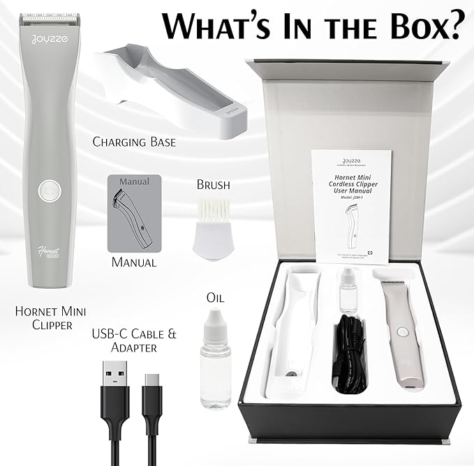 Hornet Mini Trimmer - Compact and Portable Pet Trimming Dog Clippers for Grooming - Low Noise, Rechargeable Cordless Pet Hair Grooming Clippers