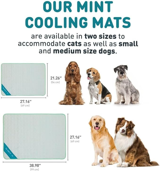 INSPECTOR TAIL 3D ChillPocket Cooling Mat for Dog + String Bag Pack/Air-Cells for Better Airflow/Washable & Portable Pet Soft Pad for Indoor or Outdoor Blanket for Kennel Sofa Bed Floor Car