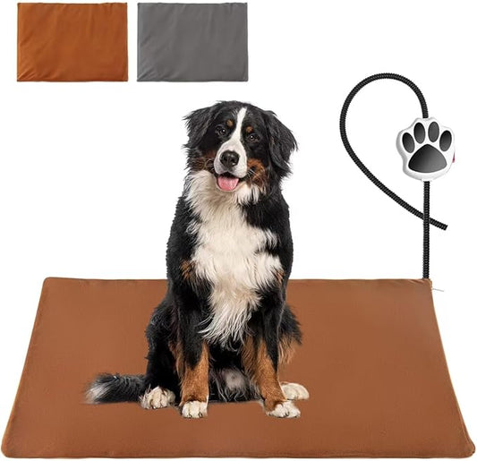 On/Off Switch Electric Pet Heating Pad with Chew Resistant Cord and 2PCS Machine Washable Cover,Indoor Heated Pet Bed Warmer,for Cat Beds and Dog Beds (Medium)