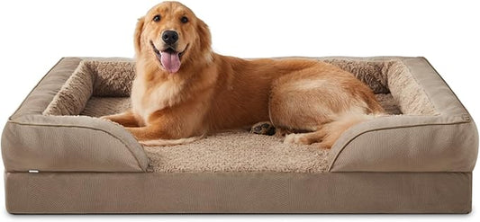 INVENHO Orthopedic Dog Beds Large Sized, XL Washable Dog Sofa with Egg-Crate Foam, Waterproof Lining and Non-Skid Bottom