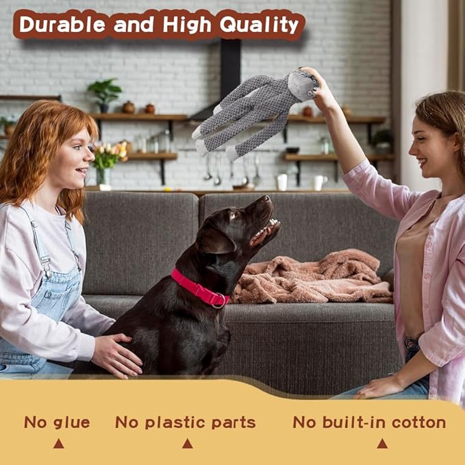 5 Pack Dog Squeak Toys, Durable Plush Chew Toys for Small, Medium & Large Dogs for Teething & Interactive Play