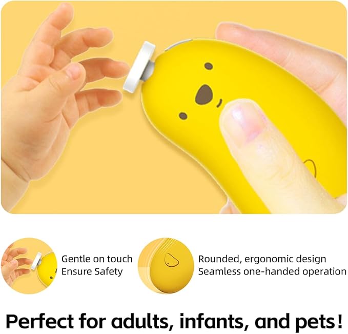 MANON ROSA Bird Nail Grinder, Bird Beak Grinder- Safe and Quiet Bird Nail Care Tool, Complete Grooming Kit for Parrots Conures Cockatiels Finches Parakeets, Premium Beak Maintenance (Yellow)