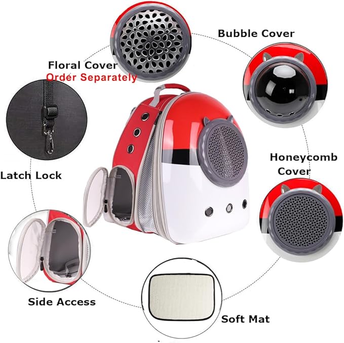 Front Expandable Cat Backpack Carrier Large Cat Backpack Fits Up to 20 lbs, Backpack for Cats Kitten Small Puppy, Airline Approved Cat Bubble Backpack, Space Capsule Astronaut Backpack Carrier