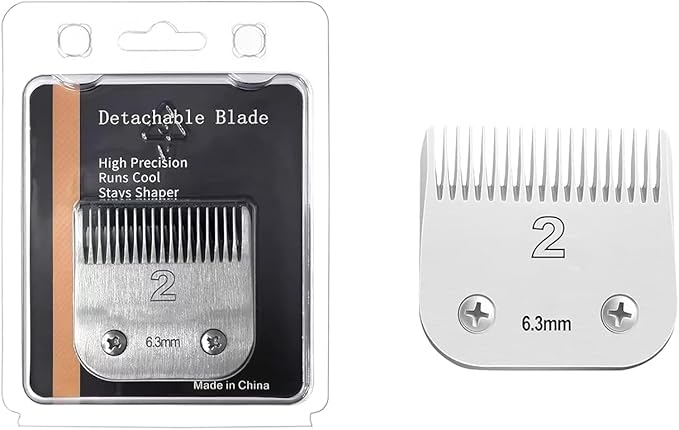 Professional Detachable Replacement Ceramic Blades set,compatible with oster Classic 76/Star-Teq/Power-Teq andi A*dis AGC,BDC,BGC,MBG Series Clippers (Size 2)