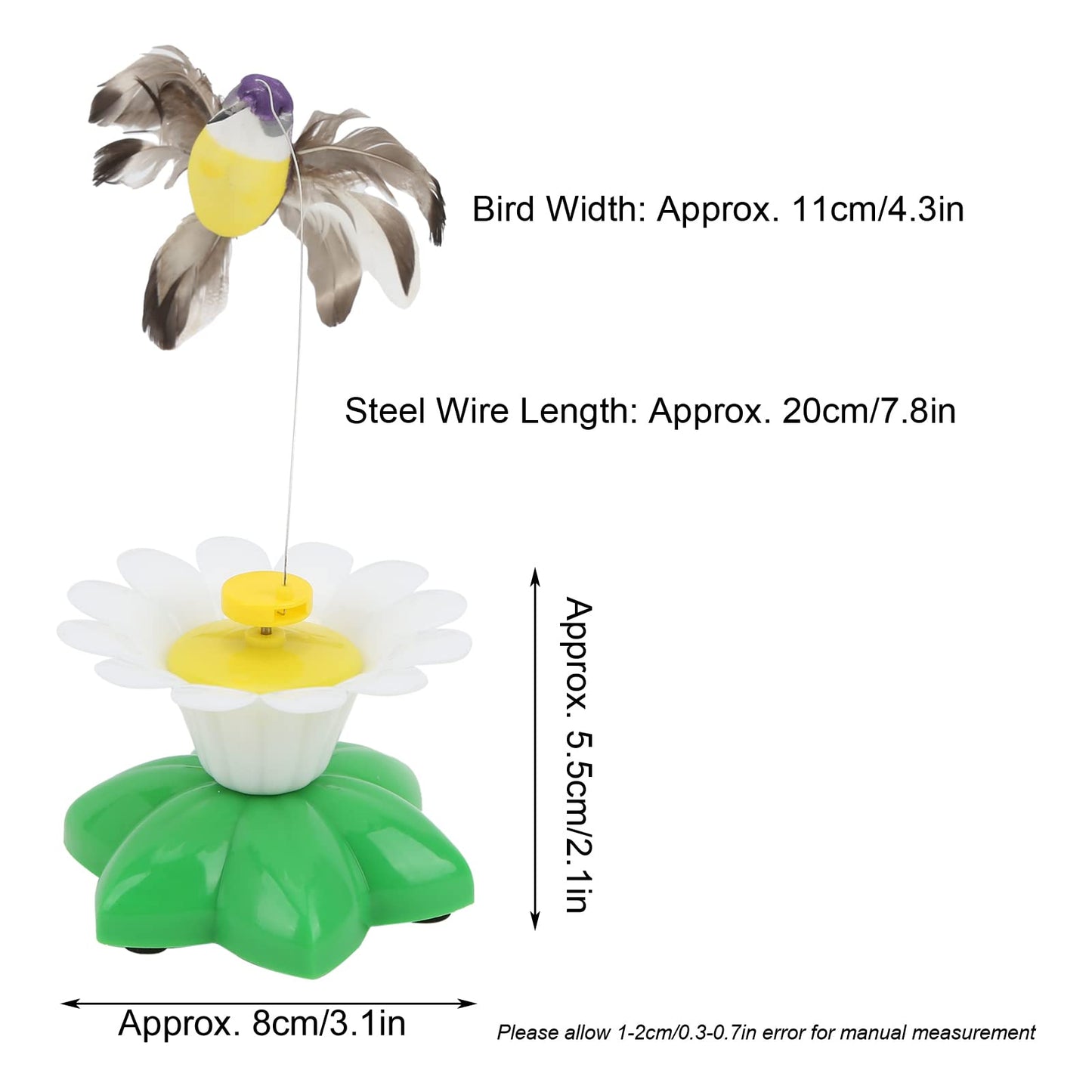 Interactive Electric Flying Bird Lifelike Flying Movement Funny Exercise Electric Flutter Rotating Kitten ToysCat Toys Cat Toys