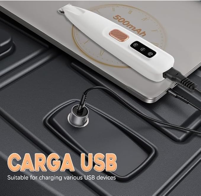 Pet Micro Precision Paw Trimmer, Upgrade Multifunctional Pet Hair Clippers Waterproof Rechargeable Pet Shaver with LED Light, Pet Paw Trimmer for Paws Eyes Ears Face Rump (1 Set)