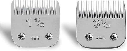Professional Detachable Replacement Ceramic Blades set,compatible with oster Classic 76/Star-Teq/Power-Teq andi A*dis AGC,BDC,BGC,MBG Series Clippers (Size 1-1/2+3-1/2)