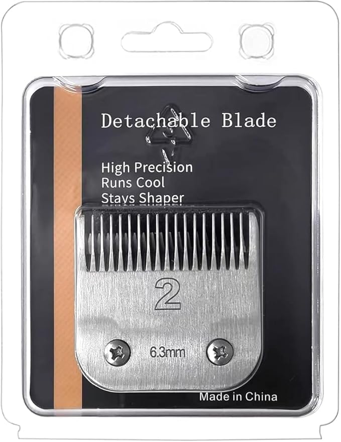 Professional Detachable Replacement Ceramic Blades set,compatible with oster Classic 76/Star-Teq/Power-Teq andi A*dis AGC,BDC,BGC,MBG Series Clippers (Size 2)