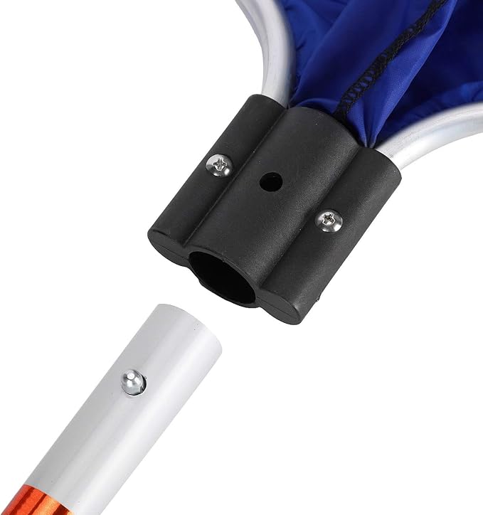 Fishing Net, Aquarium Soft Fishing Net Long Knotless Netting Koi Tansfer Mesh for Medium Large Fish(Diameter 35CM Handle 50CM)