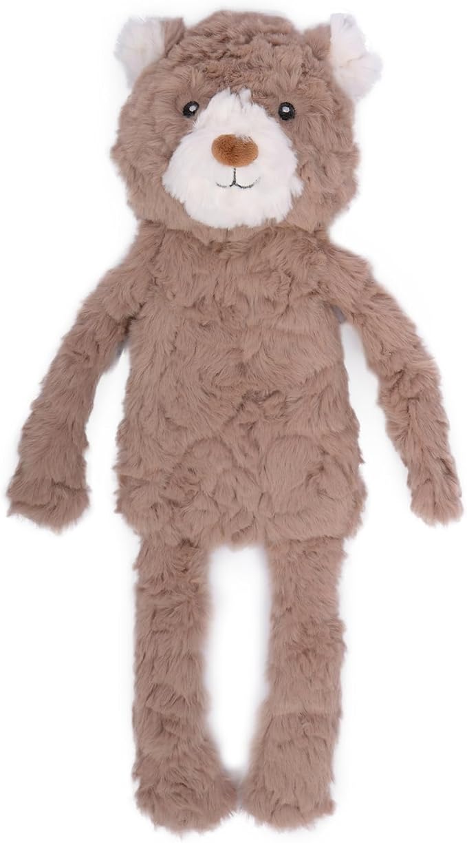 Stuffless Dog Toy, Plush Puppy Squeaky Toy with Bear Design for Foraging Snuggling Fetch Retrieve, No Stuffing Crinkle Snuffle Puzzle Chew Toy for Small Medium and Large Dogs