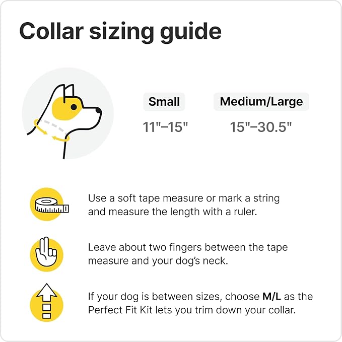 Halo Collar 3, Multifunctional GPS Wireless Dog Fence & Dog Training Collar with GPS Tracker, Subscription Required, Waterproof, Sunburst (Small)