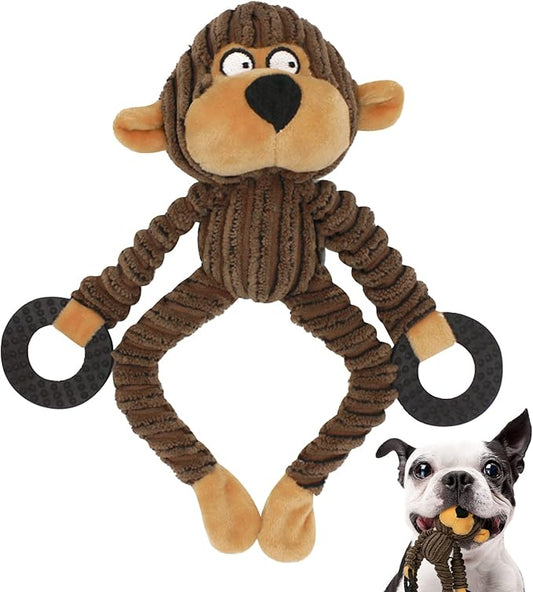 HGB Squeaky Dog Toys, Plush Dog Chew Toys for Puppy Teething, Pet Training and Entertaining, Cute Interactive Dog Toys for Small and Medium Dogs