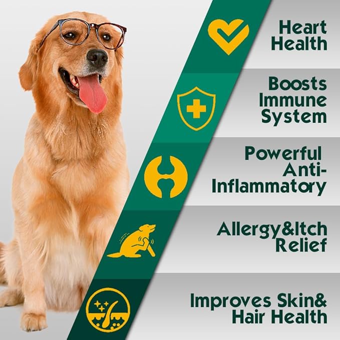 Advanced Allergy Immune Itch Relief for Dogs, Itching Skin Relief & Seasonal Allergies Support with Dog Probiotics, Astragalus Root & Mushroom, Colostrum, Turmeric, Salmon Oil - 90ct, Bacon