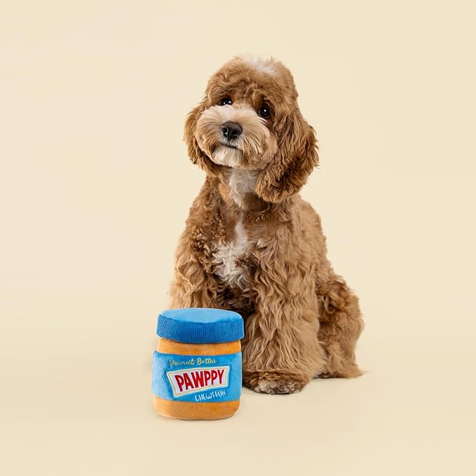 Interactive Dog Enrichment Toy, Cute Crinkle&Snuffle Puppy Toys, Hide & Seek Puzzles, Peanut Butter Jar Toys for Brain Stimulation, for All Dog Sizes