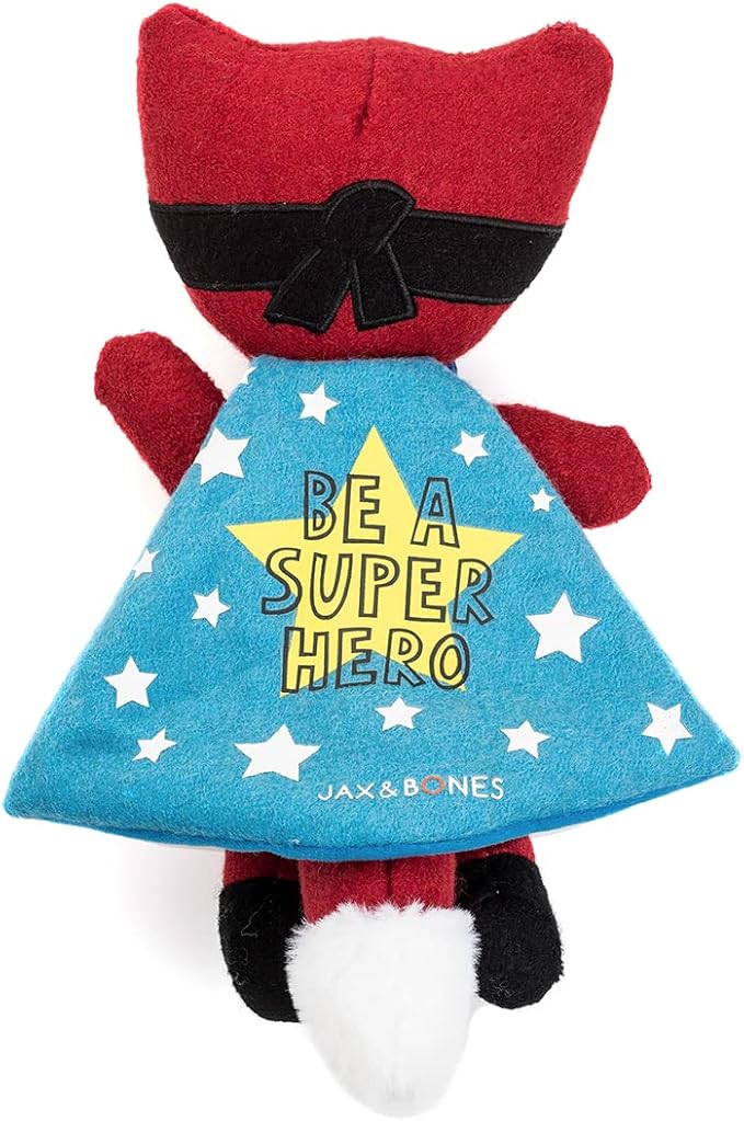 Jax & Bones Squeaky Dog Toys - 11" Tough Wool Squeak Toy for Dogs - Reinforced Seams for Moderate Chewers | Tricky Sam