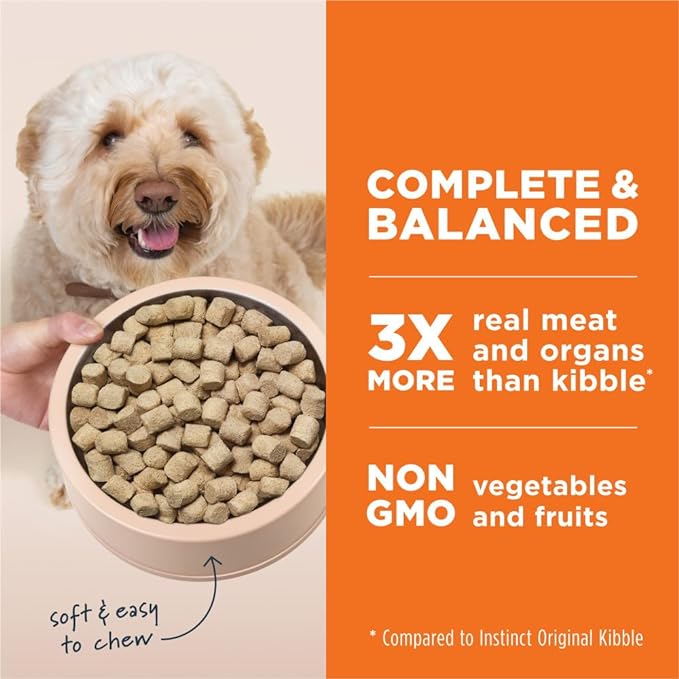 Instinct Freeze Dried Raw Meals, Natural Dry Dog Food, Grain Free - Grass Fed Lamb, 9 oz. Bag