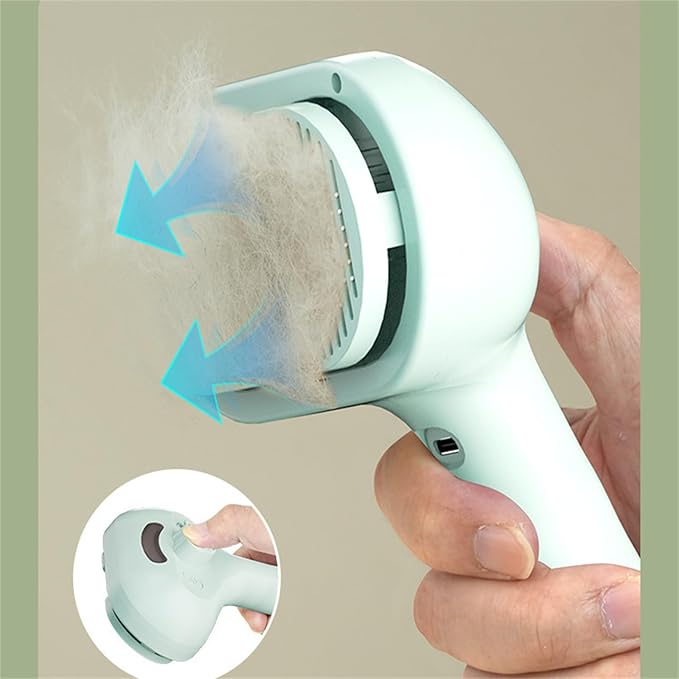 Glofur Pet Steam Brush, Pet Spray Brush for Cats, Spray Defur Comb with No-Rinse Shampoo for PetBathing, Dog Brush, SprayCat and DogBrush