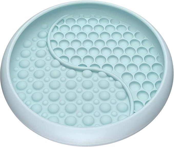 Lick Mat for Dogs, Silicone Slow Feeder Licking Mat with Non-Slip Suction Cups, Freeze-Friendly Lick Bowl for Enrichment Play, Anxiety Relief & Keeps Busy (8.0" x 1.4" Mint Green)