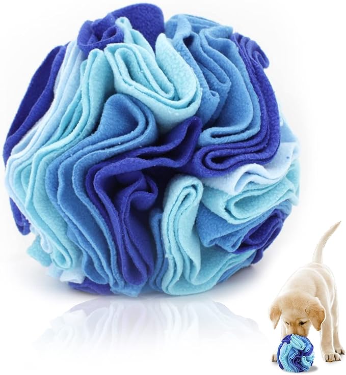 WishLotus Dog Snuffle Ball, Interactive Dogs Toys Ball, Dog Brain Stimulating Puzzle Toys for Dogs, Enrichment Game Feeding Mat Slow Feeder Stress Relief(Blue)
