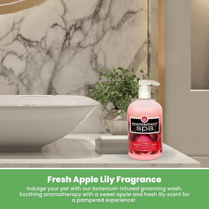 Best Shot Scentament Spa Caressing Body Wash, Fresh Apple Lily, 16 oz