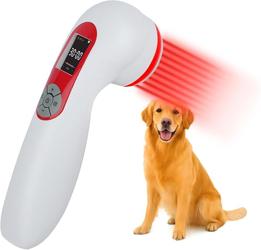 Handheld Red Light Therapy Device for Dogs and Man, LLLT Laser Light Therapy for Pets Pain Relief, Joint Muscle Knee Wrist Ankle, 5000mAh Large Capacity Rechargeable with 5 * 808nm & 10 * 650nm