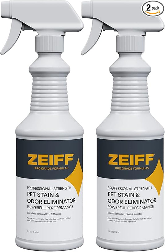 Pet Stain and Odor Remover - Pet Odor Eliminator for Home and Professional Use - Pet Urine Enzyme Cleaner to Break Up Tough Stains - Carpet Stain Remover for Dog Urine and Cat Pee, Feces, Fluids