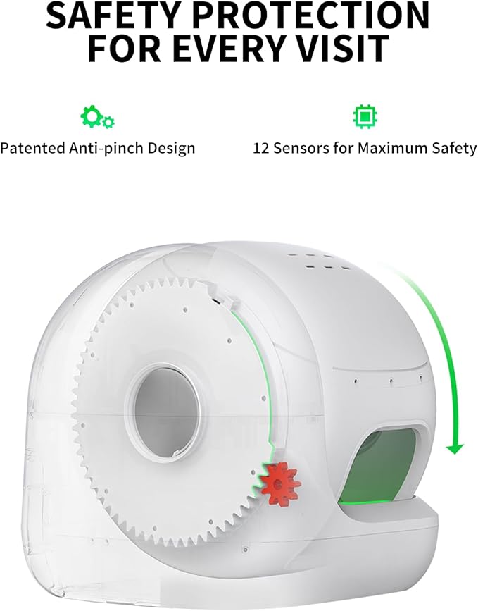 PETKIT 2025 Purobot Max Pro AI-Camera Self Cleaning Cat Litter Box, 210° Wide Angle Lens Night Vision Cat Facial Recognition Automatic Litter Box with 5G WiFi App Control Odor-Free