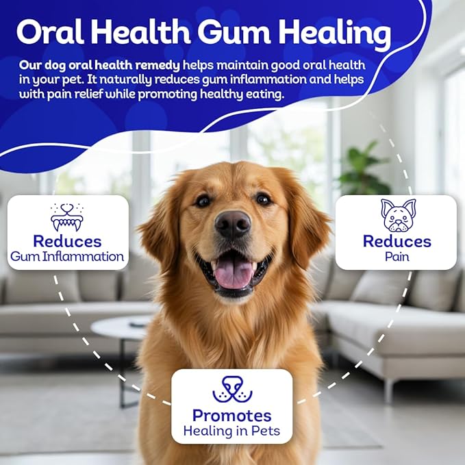 HA4E - Dog Oral Health Supplement - Relieves Inflammation, Soothes Pain & Fights Gum Disease - Natural, Non-GMO, Organic, Gluten-Free & Chemical-Free - 300 Tablets
