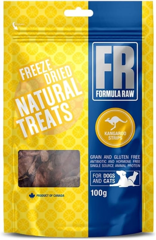 Freeze-Dried Kangaroo Strips for Pets – Novel Protein Dog and Cat Treats – Lean, Hypoallergenic, Natural Raw Snack