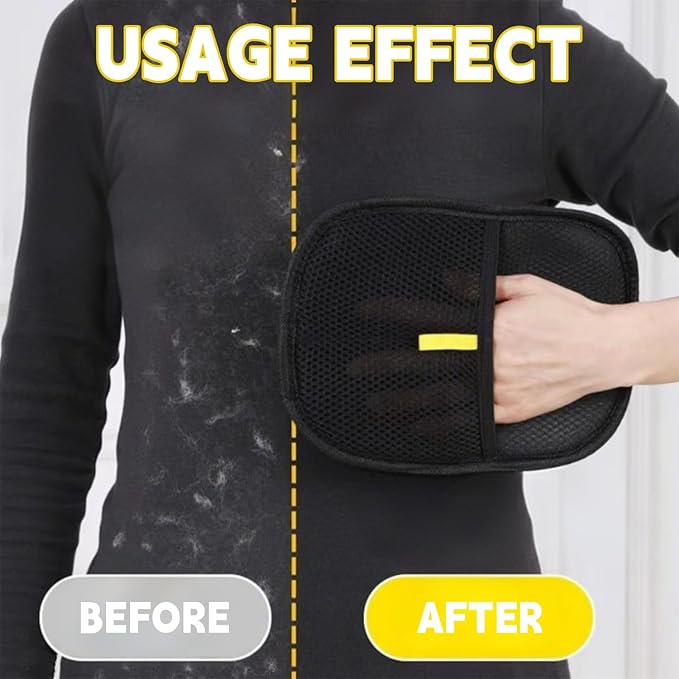 Pet Hair Remover Glove,Electrostatic Pet Hair Removal Gloves for Couch,Cat Grooming Gloves,Reusable Cat and Dog Hair Remover for Sofas,Furniture,Carpets,and Curtains (2 PCS)