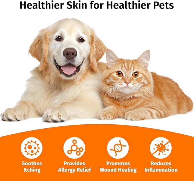 Hot Spot Spray Treatment, Wound Care & Itch Relief Spray for Dogs and Cats, Relives Scratching, Itchy Skin and Paw Licking, for All Animals, 2.02oz