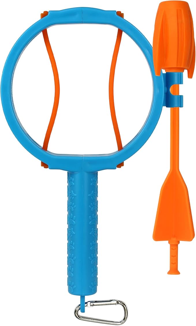 Funwares Ring Strike Fetch, Launcher for Dogs, Fetch Toy for Medium and Small Dogs