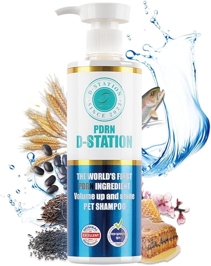 PDRN Volume Up & Shine Pet Shampoo - Contains PDRN & Manuka Honey - Enhances Skin Health, Moisturizes, Relieves Itching, Prevents Odor, Enhances Volume, and Gives Coat Shine for Dogs and Cats. 10.1 oz