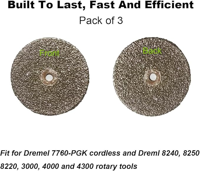 for Dremel 7760-PGK Pet Nail Grooming Sanding Discs - Professionally Designed for Pet Nail Grooming - Fit for Dremel 8240, 8250, 8220, 3000, 4000 and 4300 Paws Grooming, 3pcs