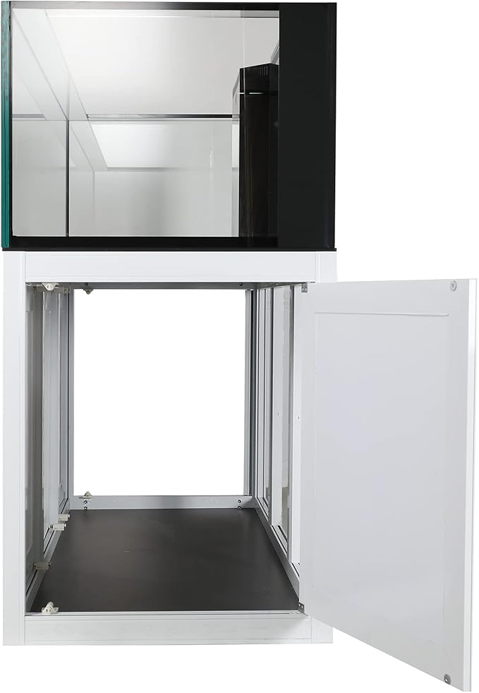 Innovative Marine INT (Internal Overflow) Complete Reef System - Aquarium, Stand, Sump, Return Pump, and Plumbing Assembly (50 Gallon with White APS Stand with Leveling Frame)