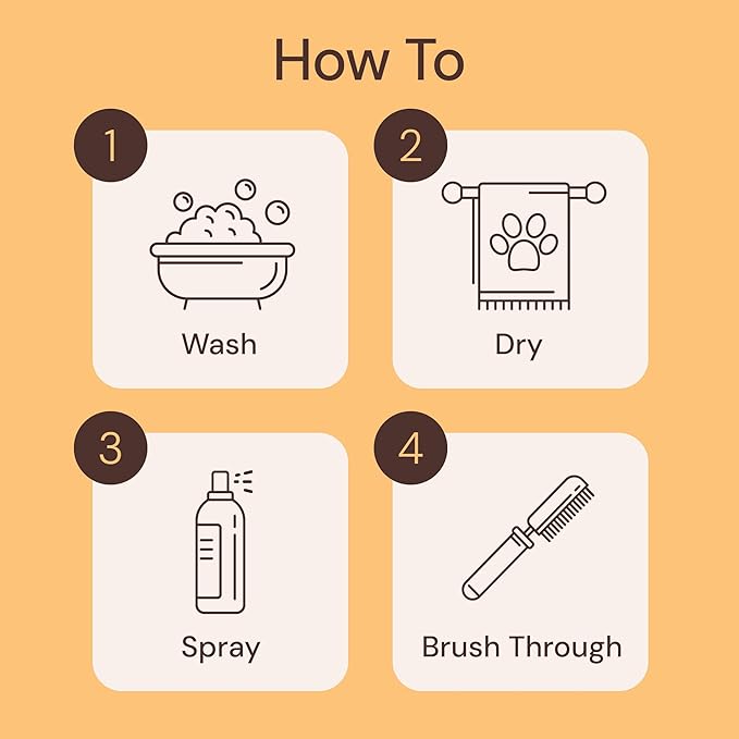 Sunny & Honey 4-in-1 Dog Shampoo & Conditioner with Long-Lasting Perfume Mist - 16 fl oz Shampoo & 8 fl oz Mist - Moisturizing, Deodorizing, Detangling Body Wash - Good-Smelling Dog Bath