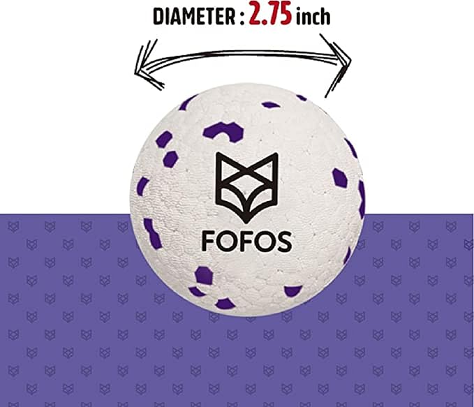 Dog Balls Chew Toys Tennis Ball for Aggressive Chewers Teething Molar Toys Water Toy Interactive Fetch Balls Gift Set for Large Medium Dog and Puppies (4 Pack-White)