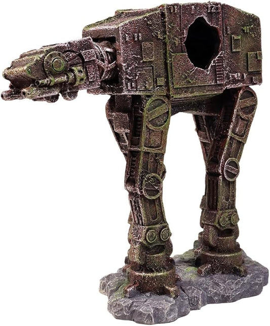 Fish Tank Decorations at-at of Star Wars Aquarium Decorations Betta Fish Tank Accessories for Sleep Rest Hide and Play (M)