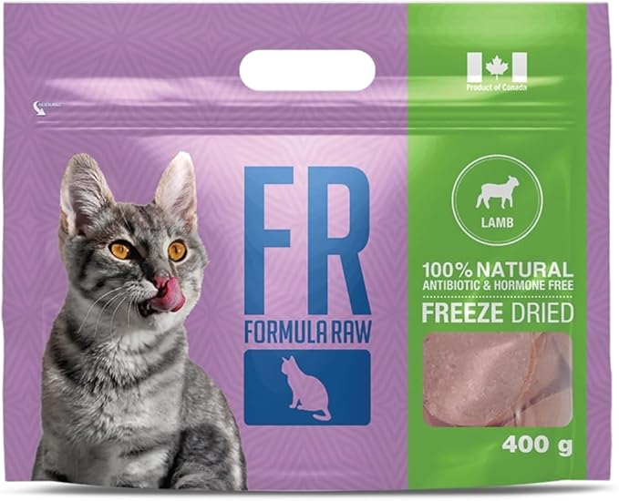 Freeze-Dried Raw Cat Food - Lamb Formula, High Protein, Grain-Free, Whole Ingredients, No Additives, Meal Mixer or Topper - Supports Healthy Digestion, Coat, and Joints