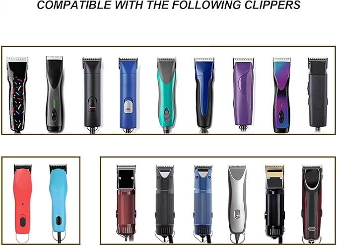 Detachable Pet Dog Grooming Wide Blades-Size 7FW+5FW+4FW Dog Grooming Wide Blade，Compatible with Most Andis,Oster A5,Wahl km10 Clippers -Black