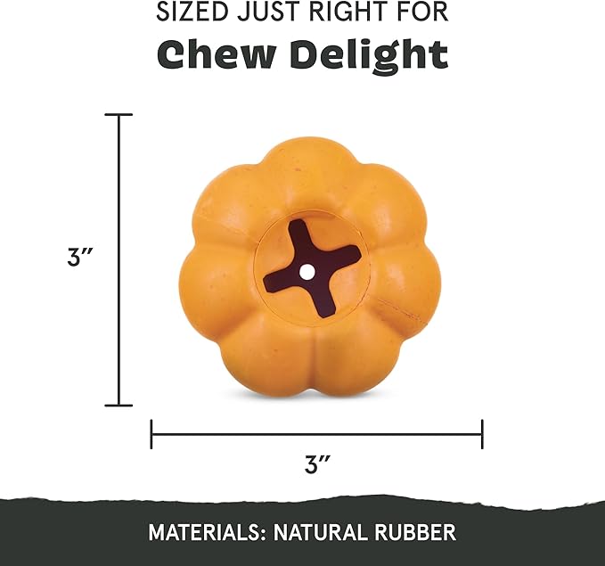 Barkbox Squash Dog Toy | Natural Rubber, Treat Dispensing, Cream Scented & Fun Wobble Design | Dog Toy for Aggressive Chewers