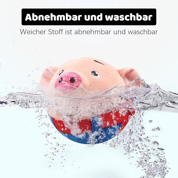 Interactive Dog Toys,Active Moving Pet Plush Toy,2025 New shaking dog ball pig dog toy Interactive Dog Ball with song Squeaky Moving Dog Ball Toy,Rechargeable Toys to Keep Them Busy Dog Toys(Bule Pig)