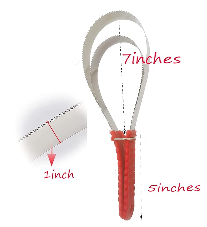 Shedding Blade Horse Brush Scraper Stainless Steel Shed Blade for Dogs (two loops)