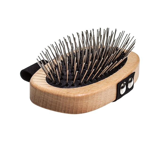 Long hair brush for dogs - with rounded metal tines, vegan, with beech wood from sustainable forestry, Made in Germany, BRUSH LONG HAIR by LILA LOVES IT