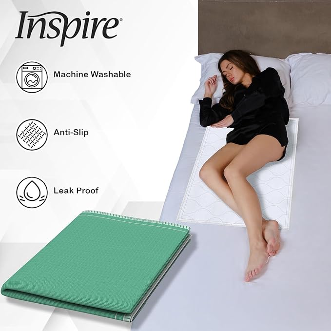Inspire Super and Ultra Absorbent Reusable Bed Pads (23" X 36" Reusable 2 Pack)