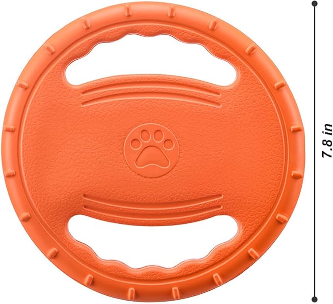1 Pack Dog Soft Flying Discs Interactive Training Toys, EVA Material Lightweight Pet Supplies, Floats in Water, Great for Beach and Pool (Orange)