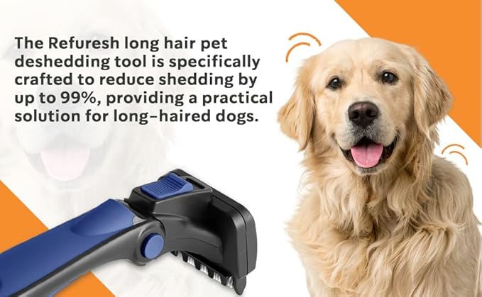 Deshedding Dog Brush for Long Hair (Small,Red) – Gentle Deshedding tool for Dogs & Cats – Reduces shedding, without damaging topcoat. Removes Loose Fur & Dead Undercoat.