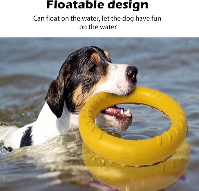 XL Large Indestructible Dog Toys, Dog Chew Toys for Aggressive Chewers,Flying Discs for Medium/Large Breeds. Floating Dog Ring Toys for Throwing, Catching, Grabbing. (12 Inch)